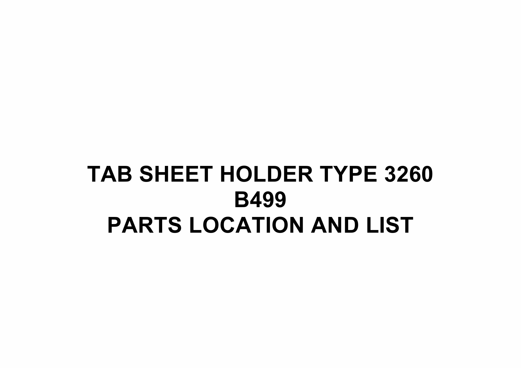 RICOH Options B499 TAB-SHEET-HOLDER-TYPE-3260 Parts Catalog PDF download-1